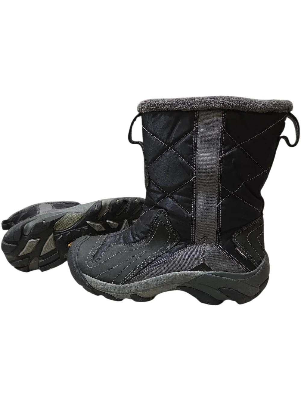 Keen Black and Gray Women's Winter Rain Boots